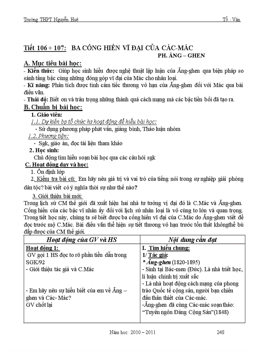 image for page Giáo án 11 2010 2011