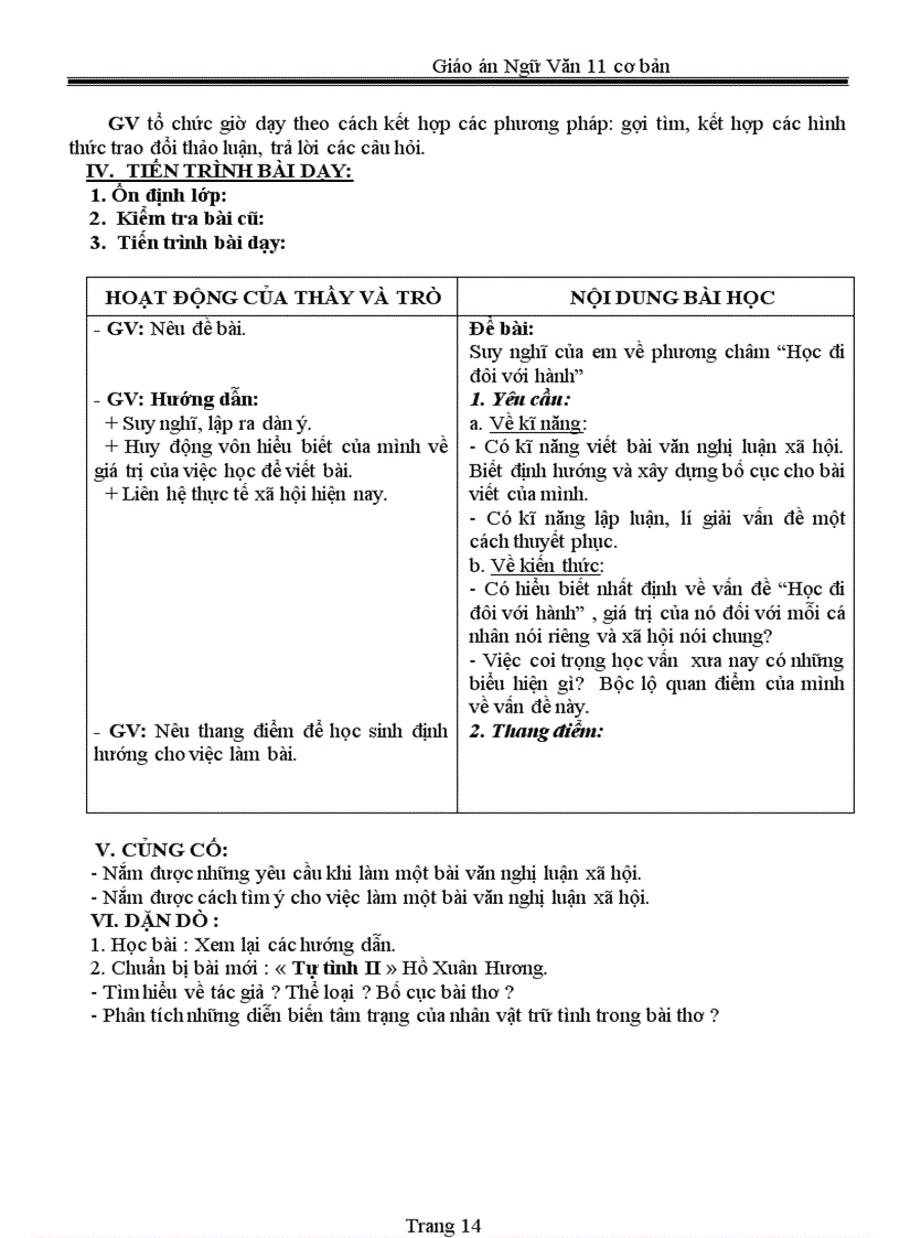 image for page Giáo án 11 chuẩn 2011 2012