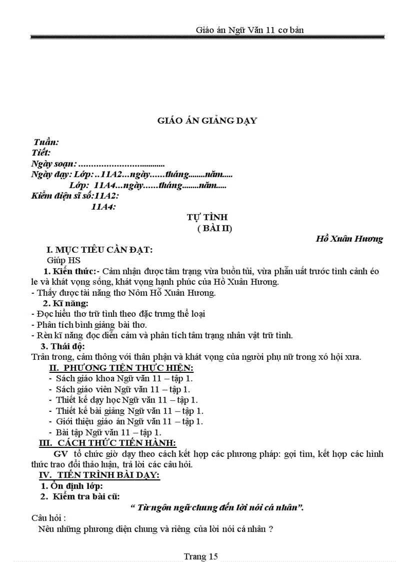 image for page Giáo án 11 chuẩn 2011 2012