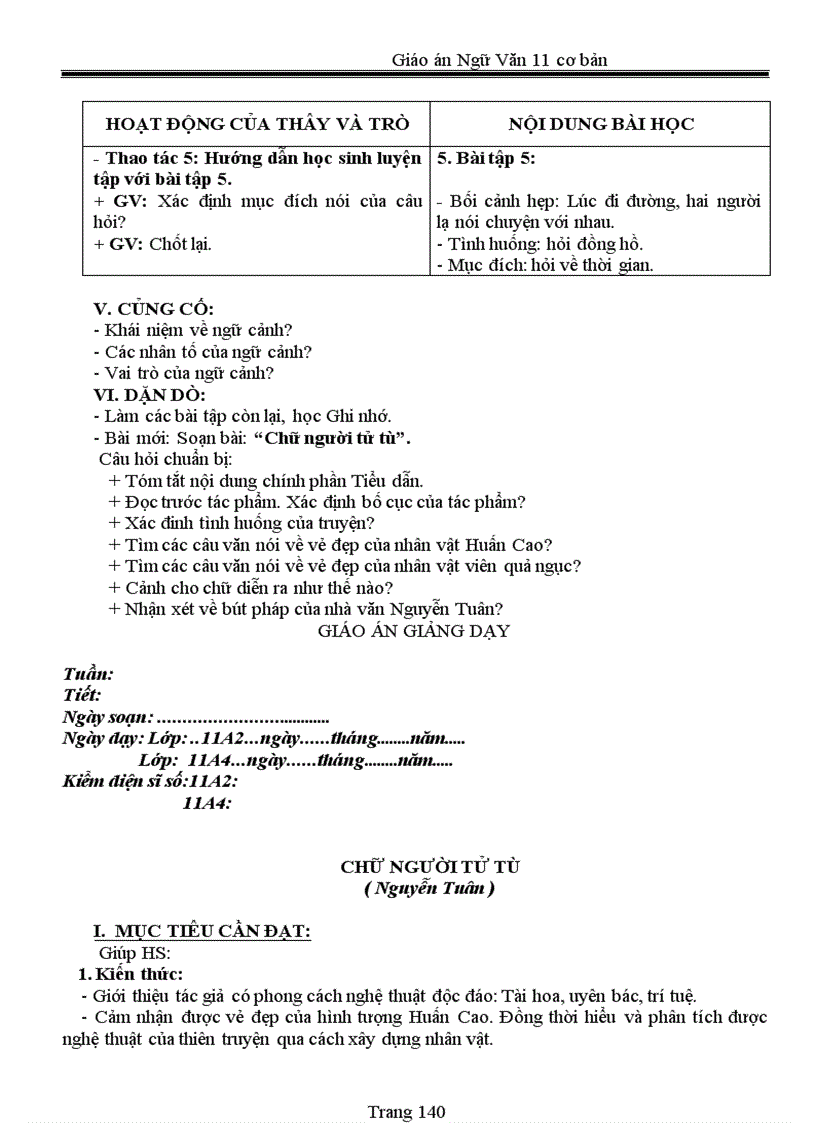 image for page Giáo án 11 chuẩn 2011 2012