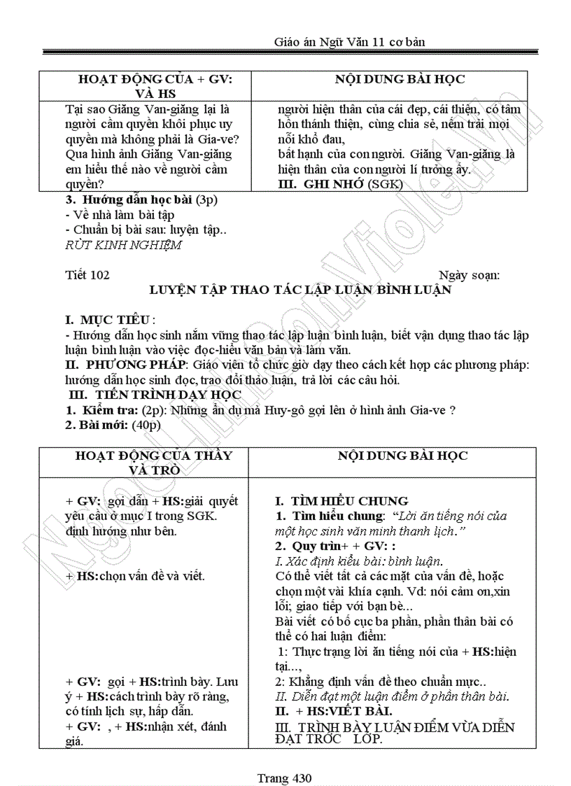 image for page Giáo án 11 chuẩn 2011 2012