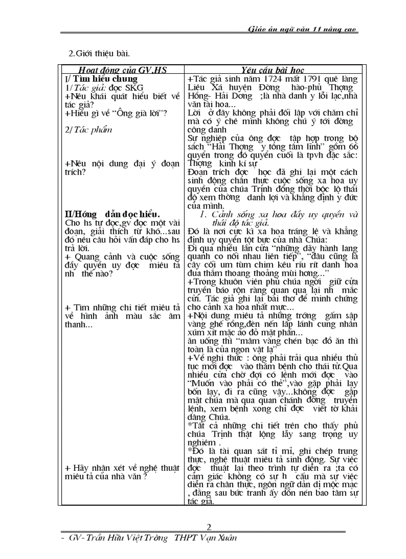 image for page Giáo án kì I Nâng cao lớp 11