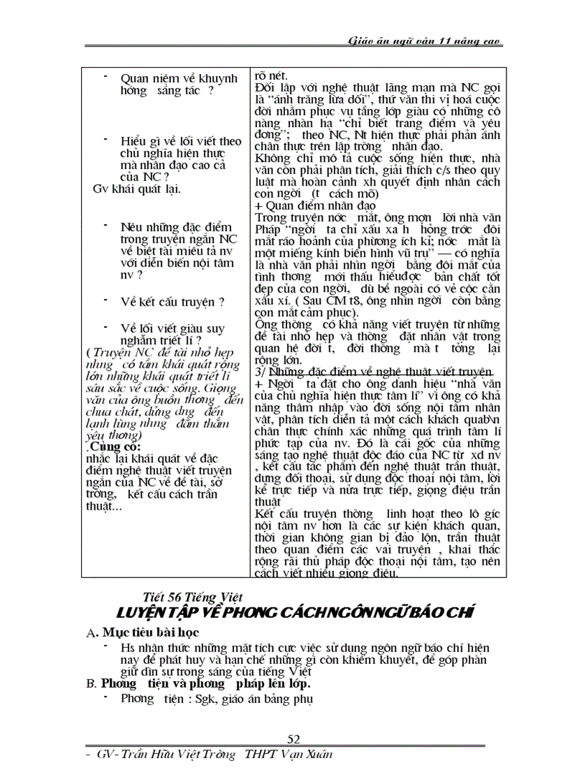 image for page Giáo án kì I Nâng cao lớp 11