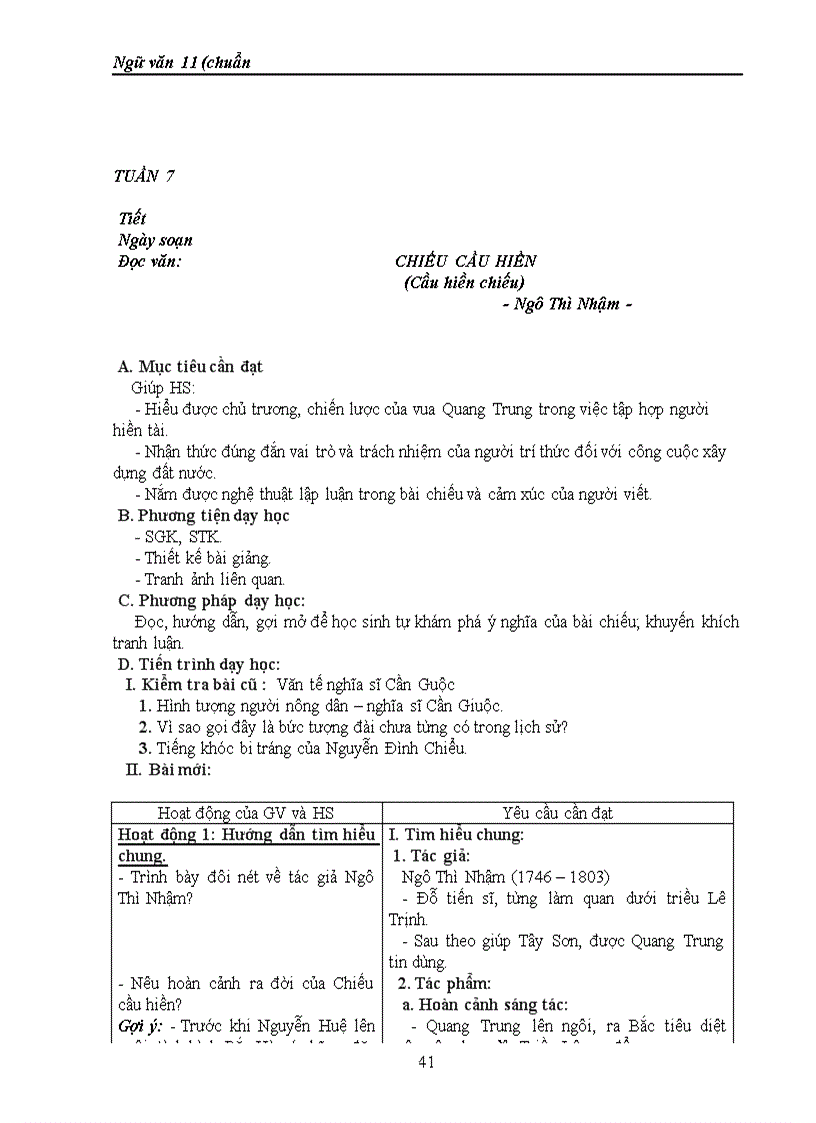 image for page Giáo án lớp 11 cb kỳ i