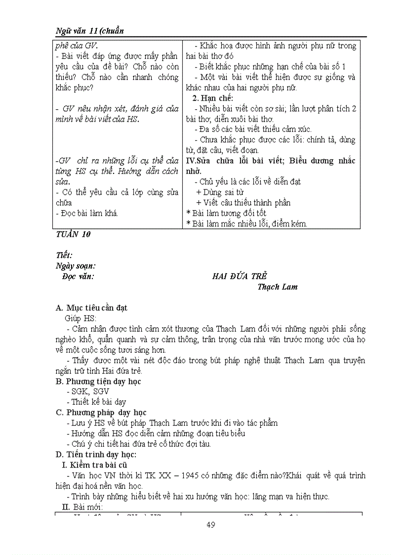 image for page Giáo án lớp 11 cb kỳ i