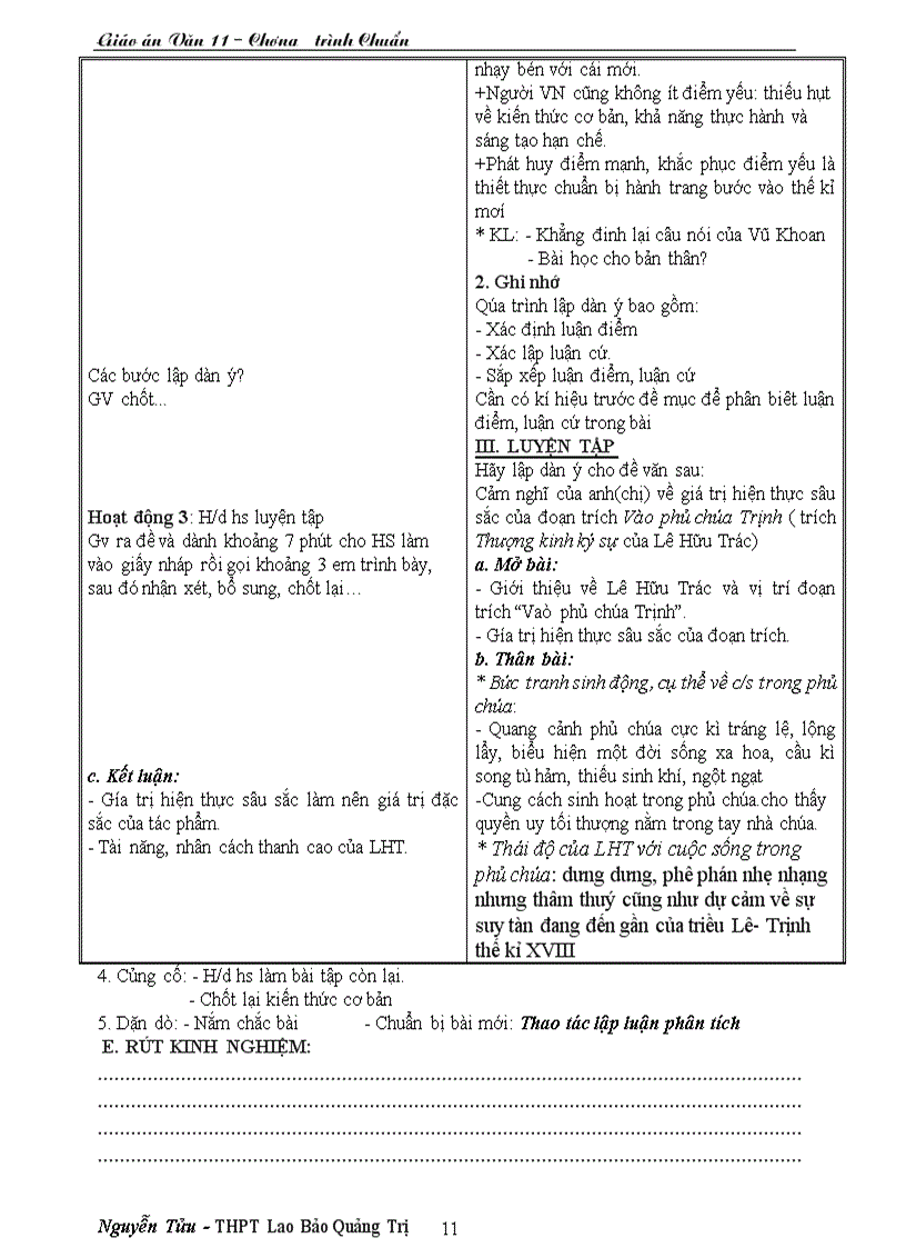 image for page Giáo án ngữ văn 11 chương trình chuẩn