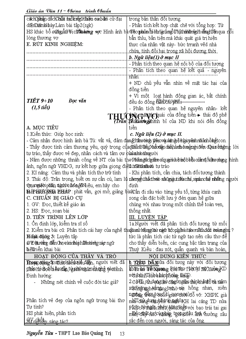 image for page Giáo án ngữ văn 11 chương trình chuẩn