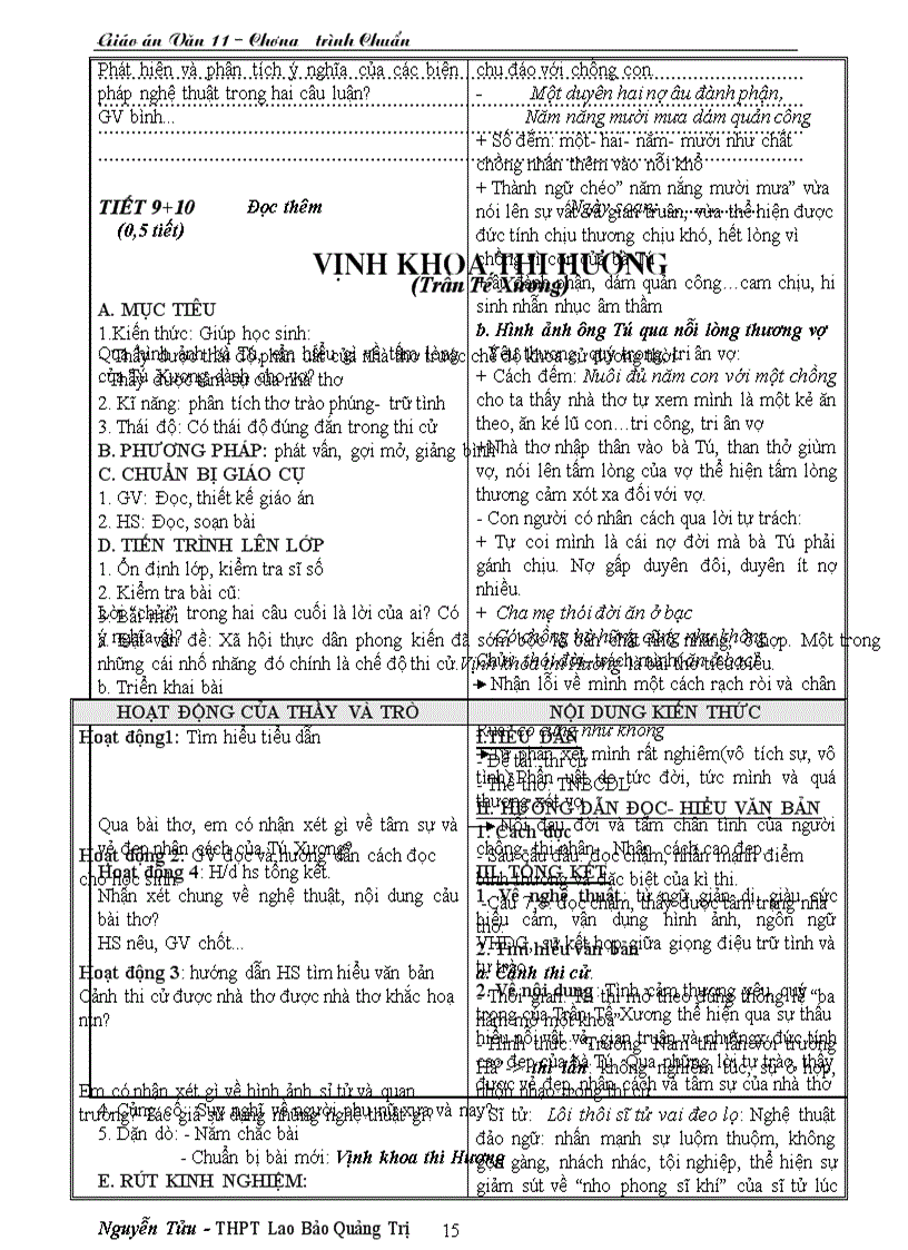 image for page Giáo án ngữ văn 11 chương trình chuẩn