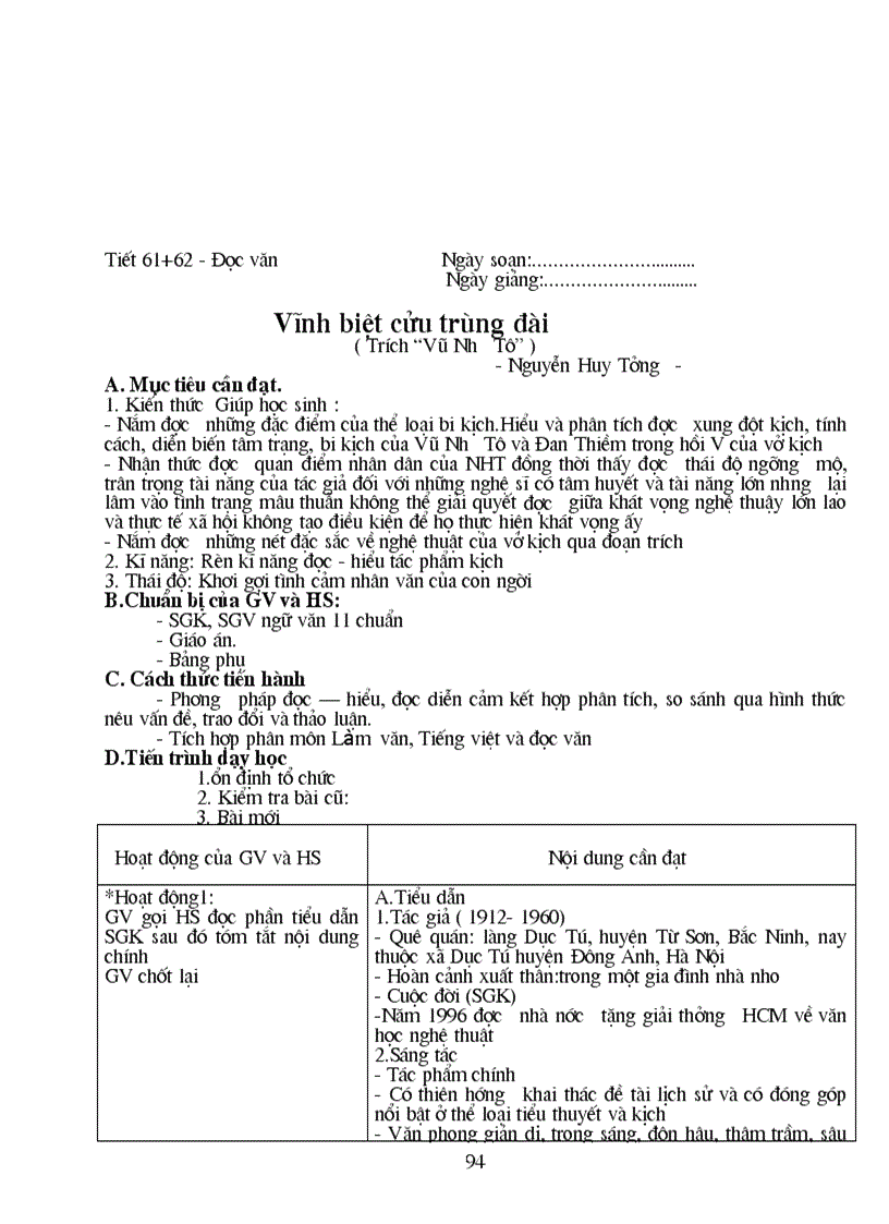 image for page Giáo án Ngữ văn 11 cơ bản cả năm