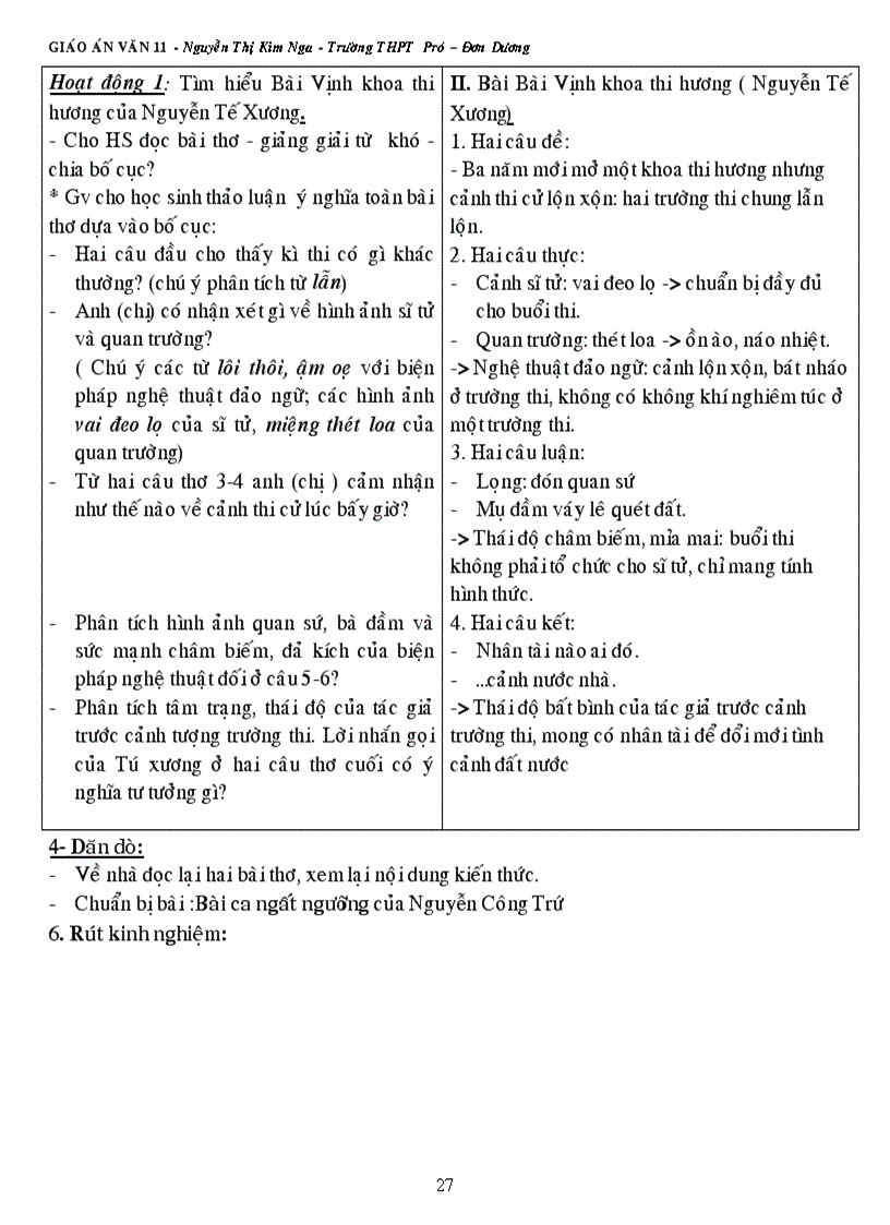 image for page Giáo án Ngữ văn 11 theo chuẩn KT KN