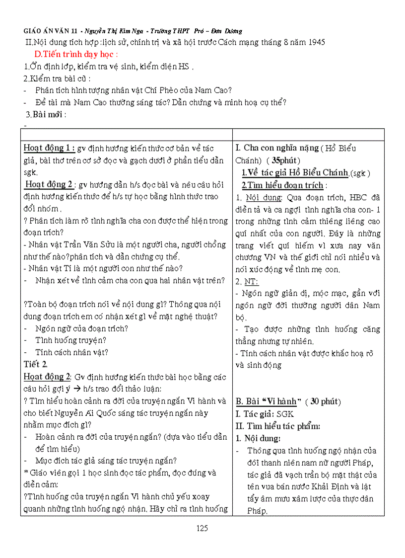 image for page Giáo án Ngữ văn 11 theo chuẩn KT KN