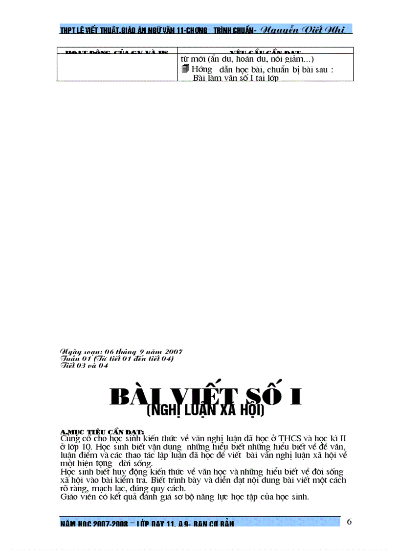 image for page Giáo án Ngữ văn 11 tiết 01 tiết 32