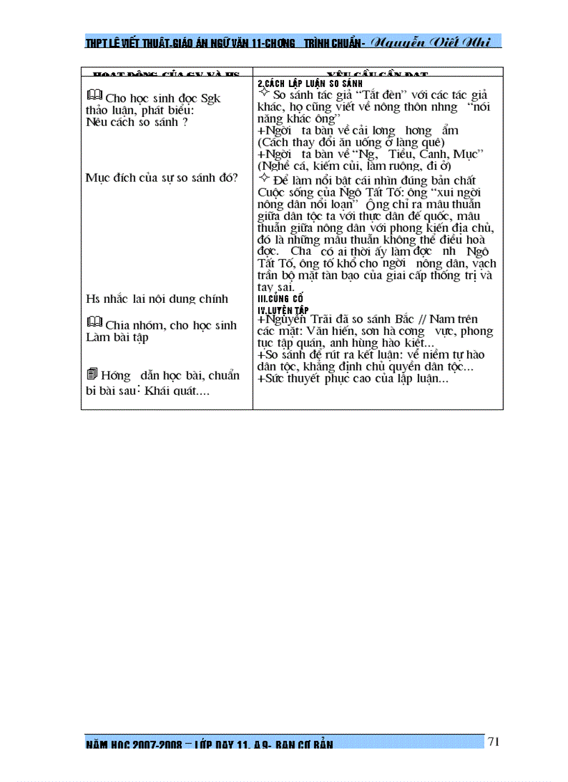 image for page Giáo án Ngữ văn 11 tiết 01 tiết 32