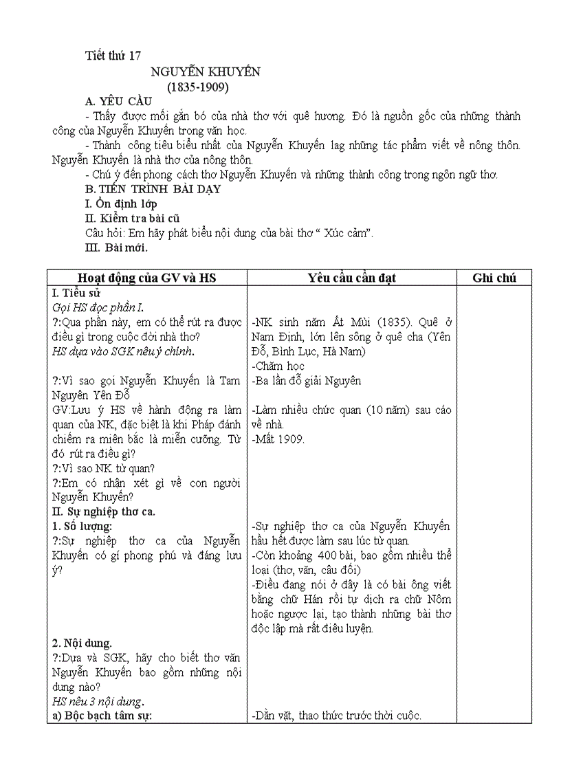 image for page Giáo án Ngữ văn 11 Từ tiết 16 19