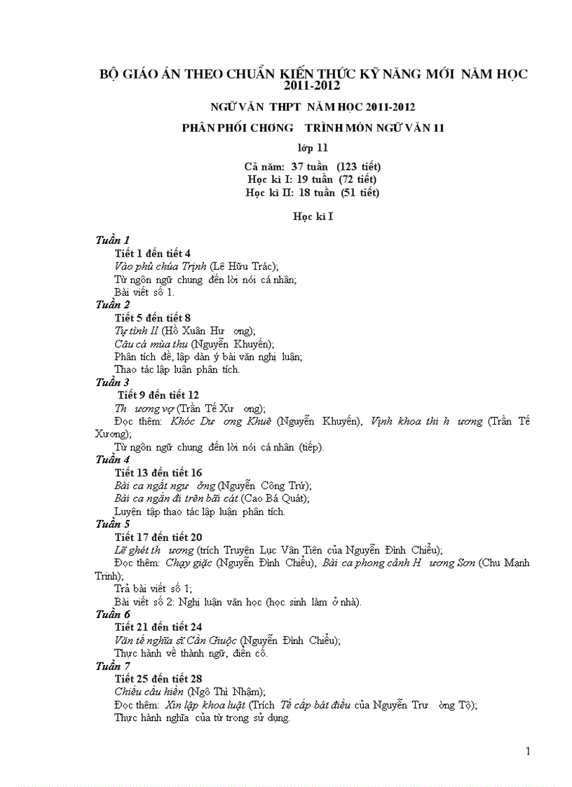 image for page Giáo án ngữ văn11 chuẩn