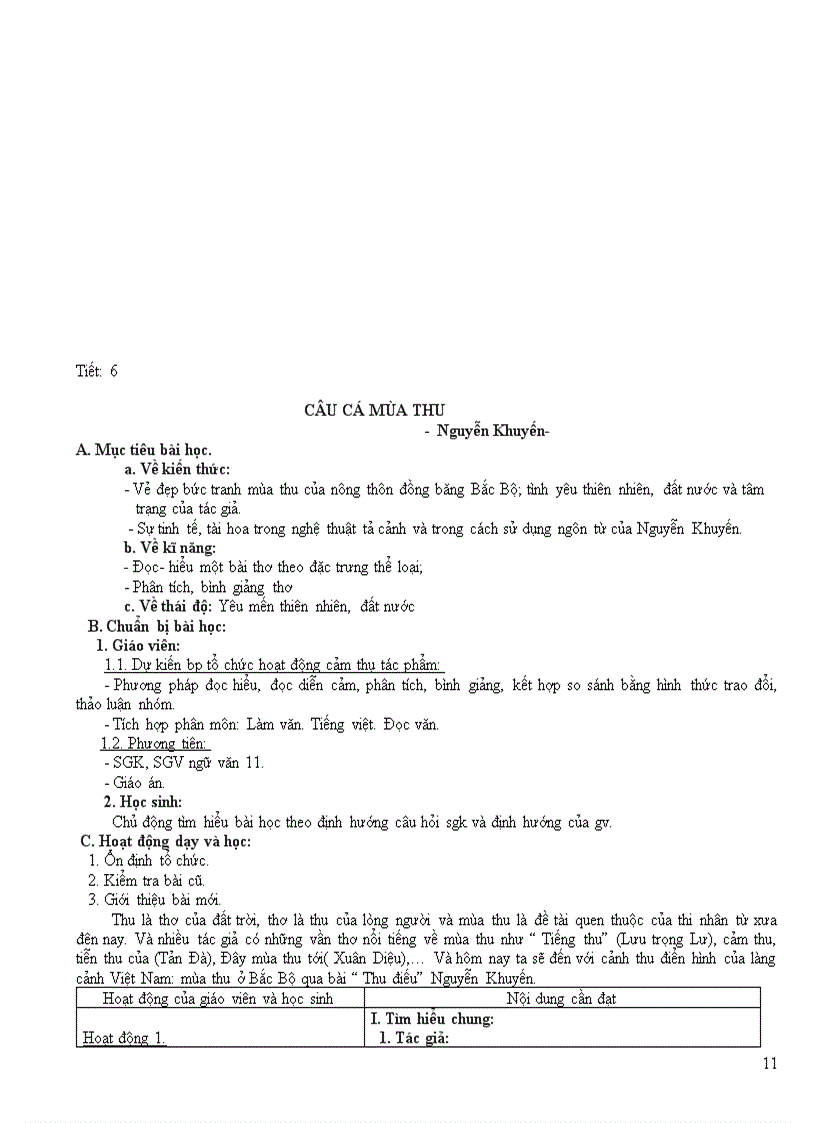 image for page Giáo án NVăn 11 chuẩn kiến thức 2011 2012