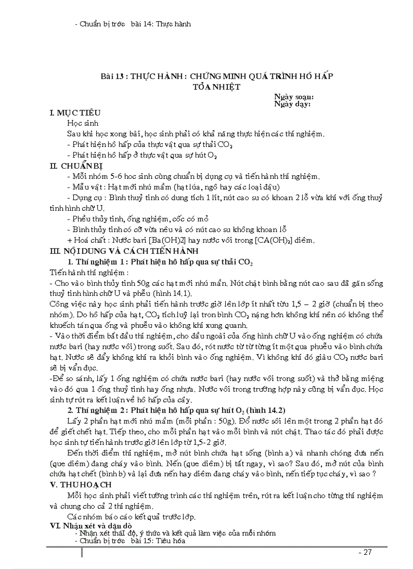 image for page Giáo án Sinh học lớp 11 nâng cao