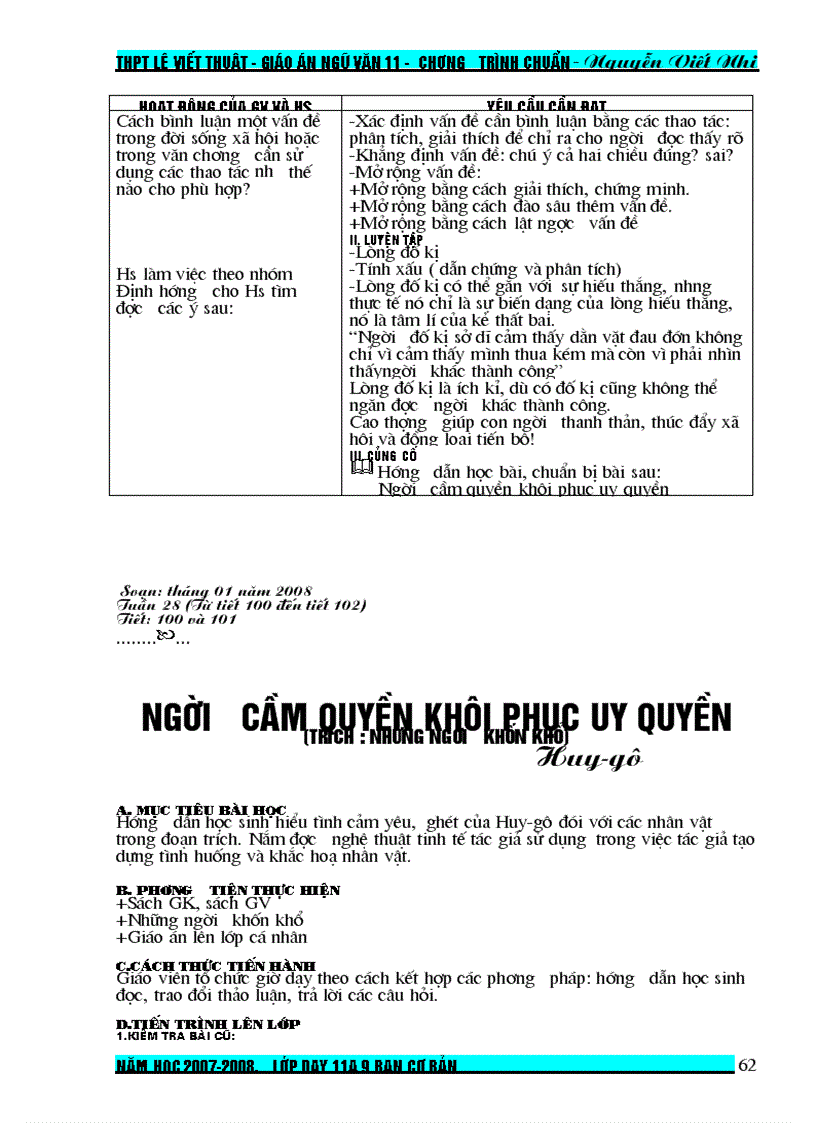 image for page Giáo án từ tiết 73 đến 102