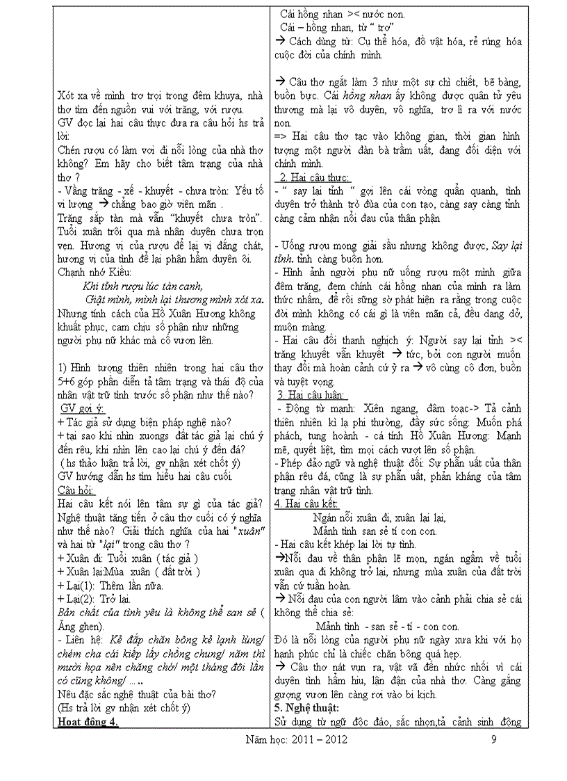 image for page Giáo án Văn 11 2011 2012 Theo Chuẩn KT