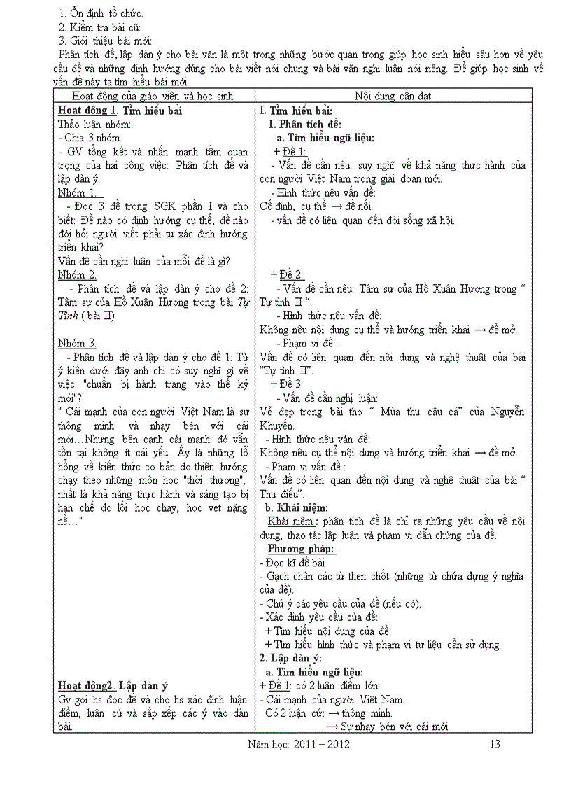 image for page Giáo án Văn 11 2011 2012 Theo Chuẩn KT