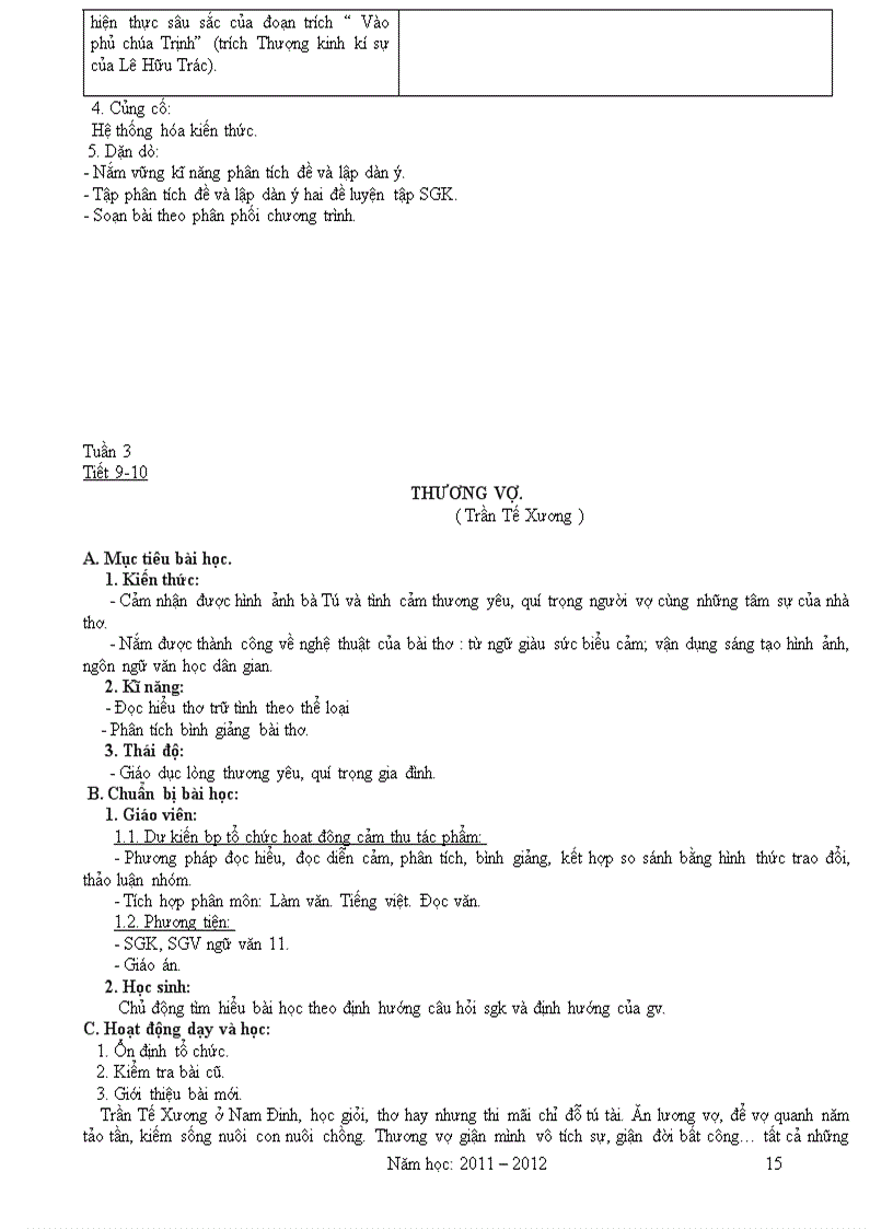 image for page Giáo án Văn 11 2011 2012 Theo Chuẩn KT