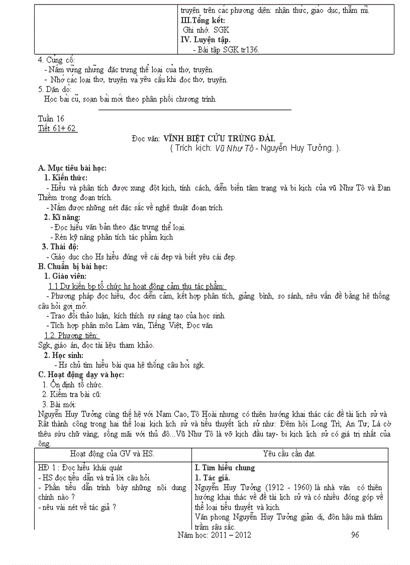 image for page Giáo án Văn 11 2011 2012 Theo Chuẩn KT