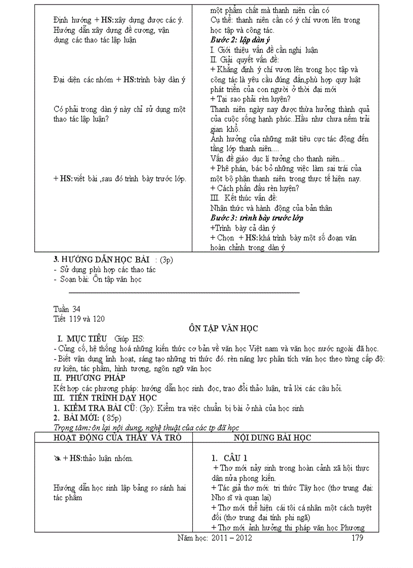 image for page Giáo án Văn 11 2011 2012 Theo Chuẩn KT