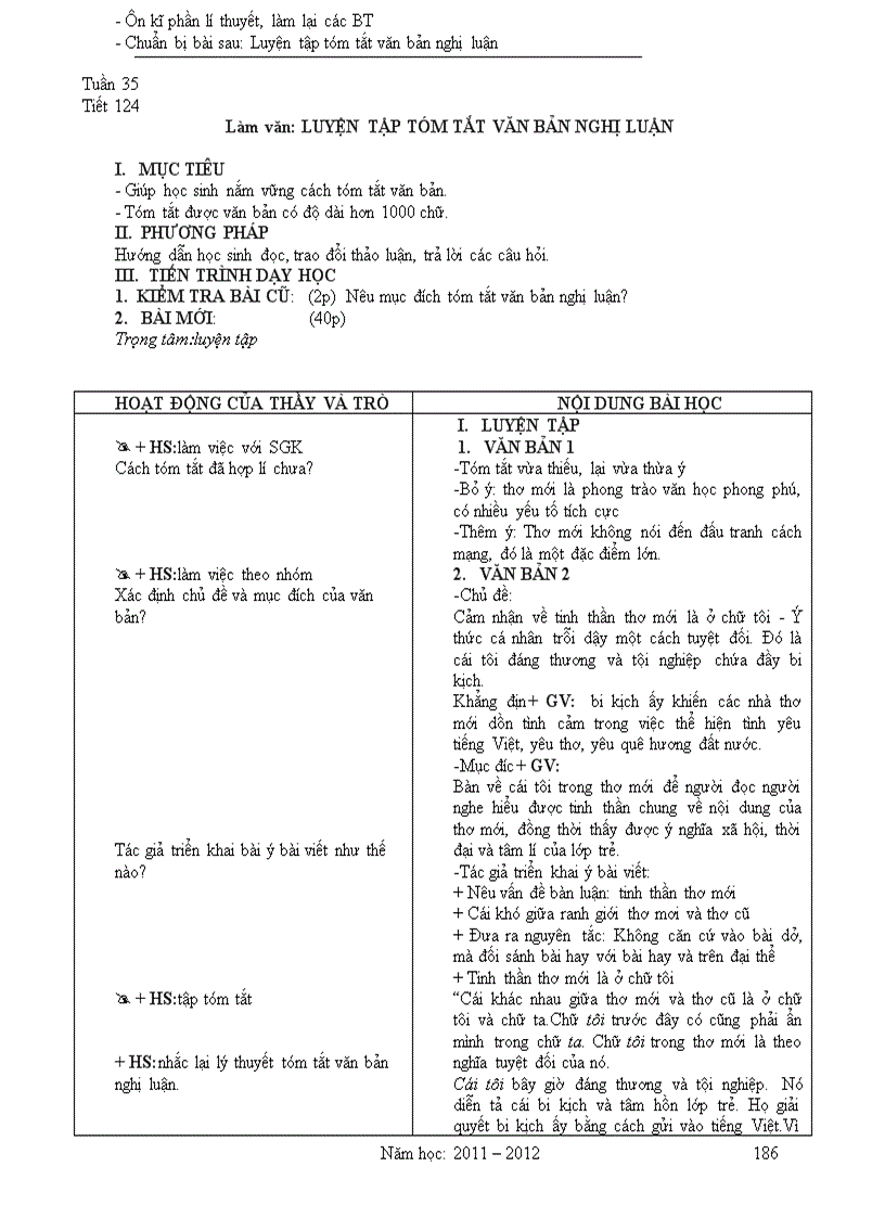 image for page Giáo án Văn 11 2011 2012 Theo Chuẩn KT