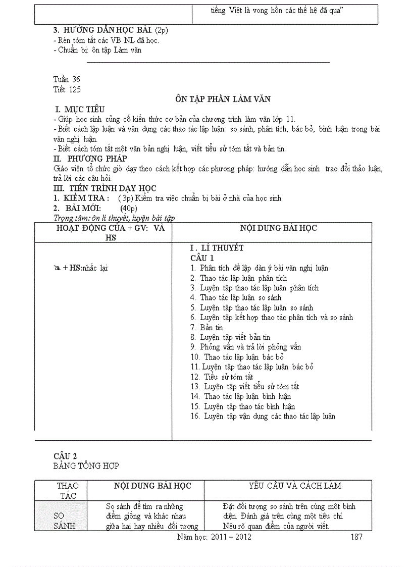 image for page Giáo án Văn 11 2011 2012 Theo Chuẩn KT