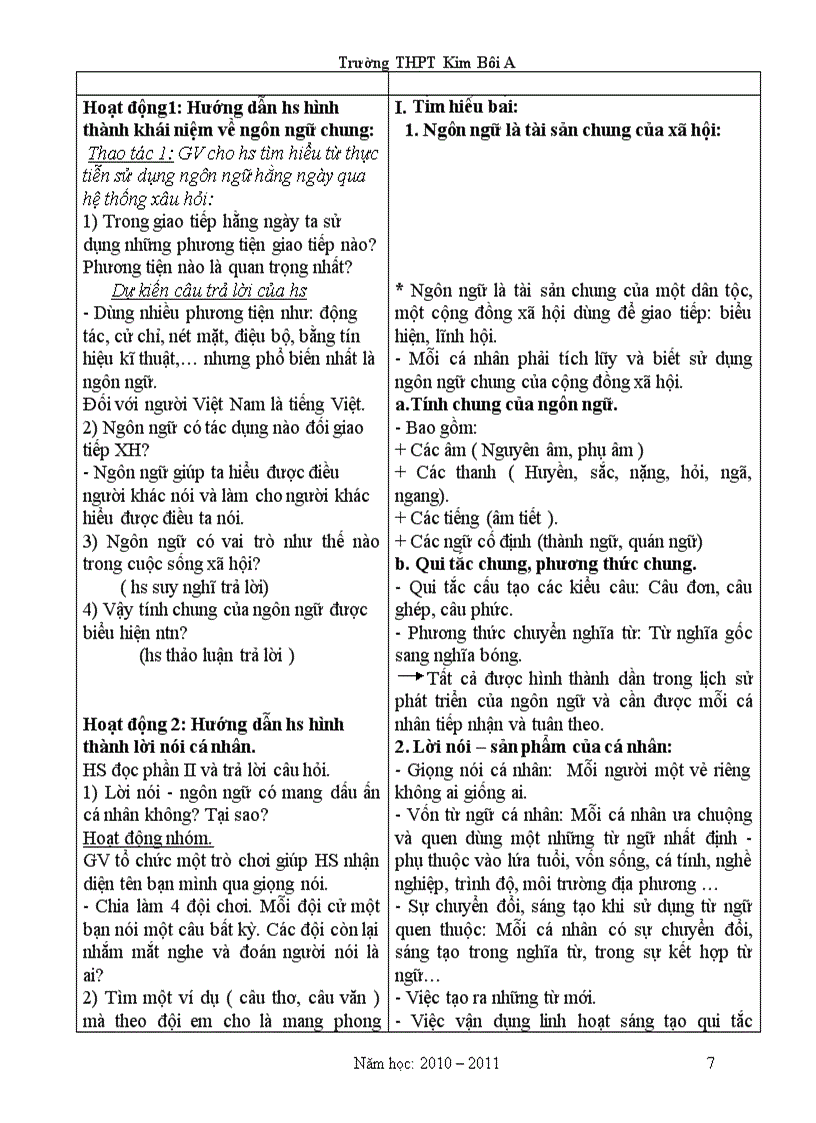 image for page Giao an Van 11 Chuan KT