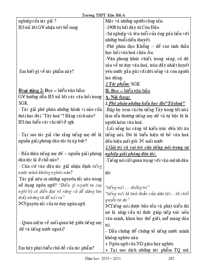 image for page Giao an Van 11 Chuan KT