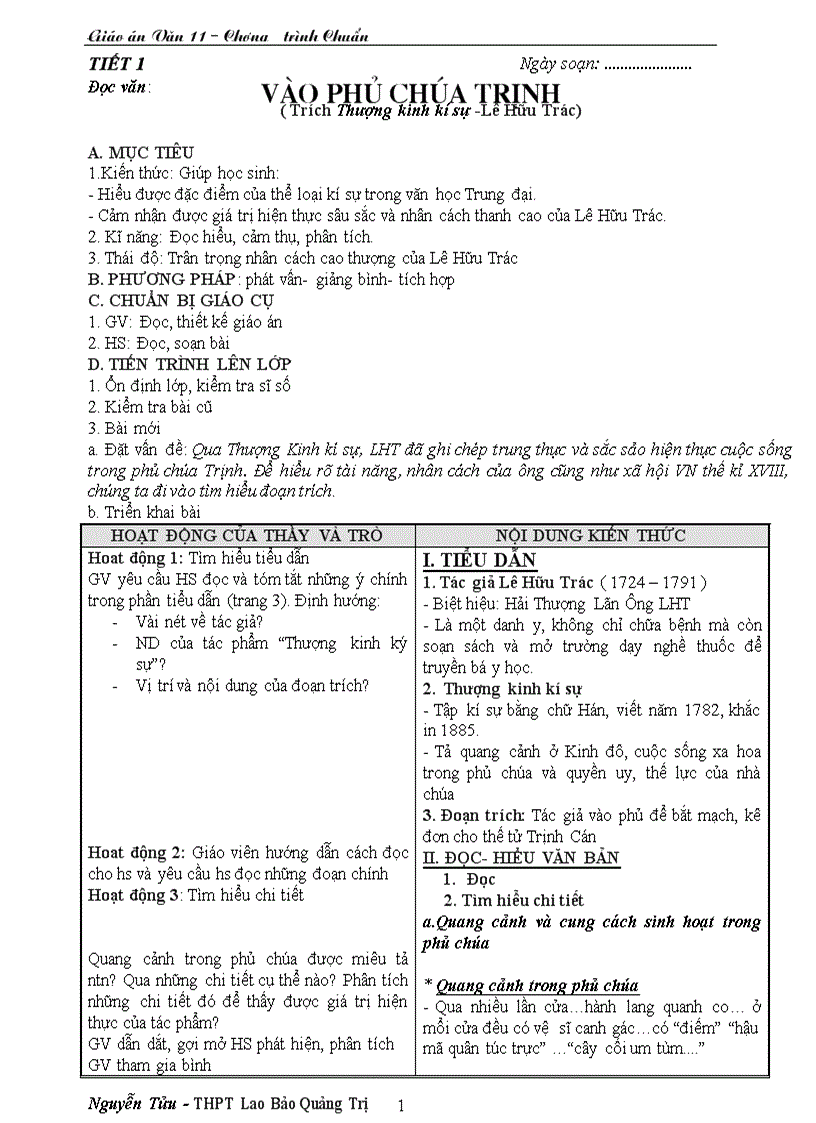 image for page Giáo án văn 11 CTC