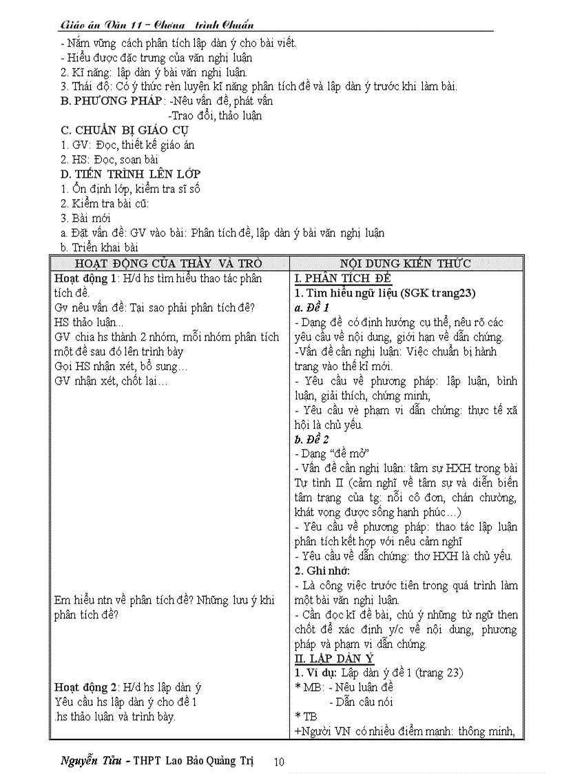 image for page Giáo án văn 11 CTC