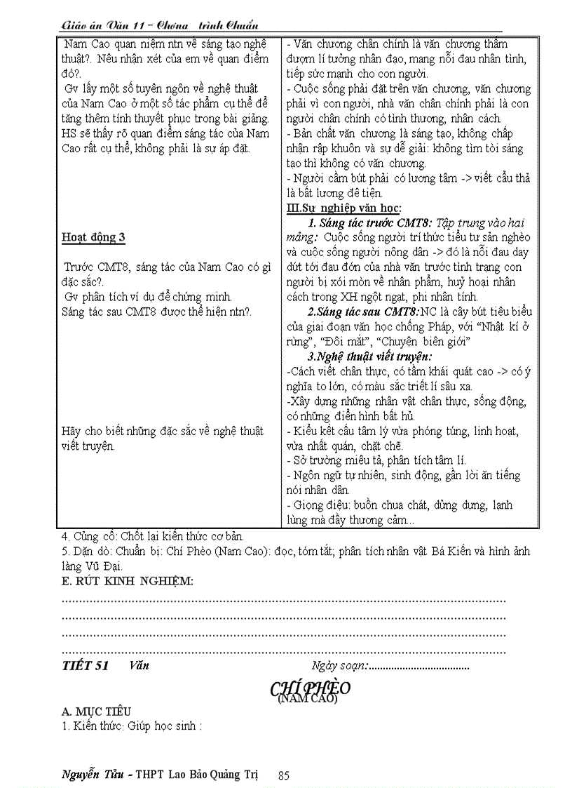 image for page Giáo án văn 11 CTC