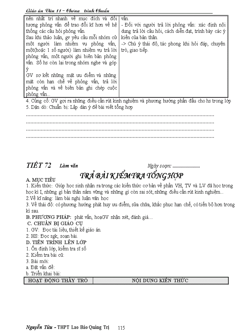 image for page Giáo án văn 11 CTC