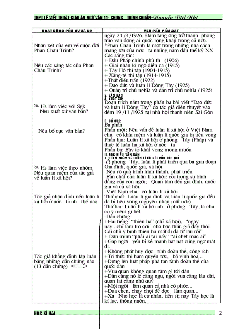 image for page Giáo án văn 11 từ tiết 103 tiết 111