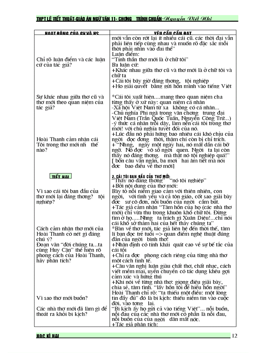 image for page Giáo án văn 11 từ tiết 103 tiết 111