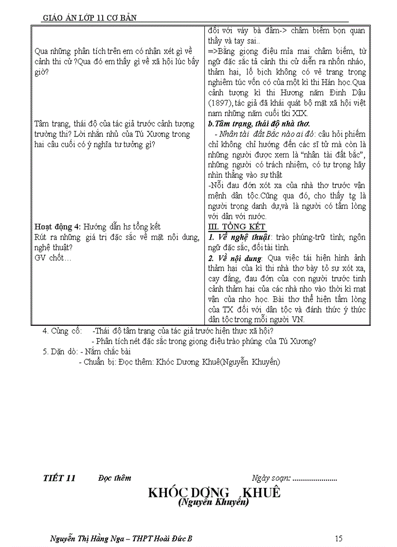 image for page Giáo án 11 cơ bản cả năm mới 1