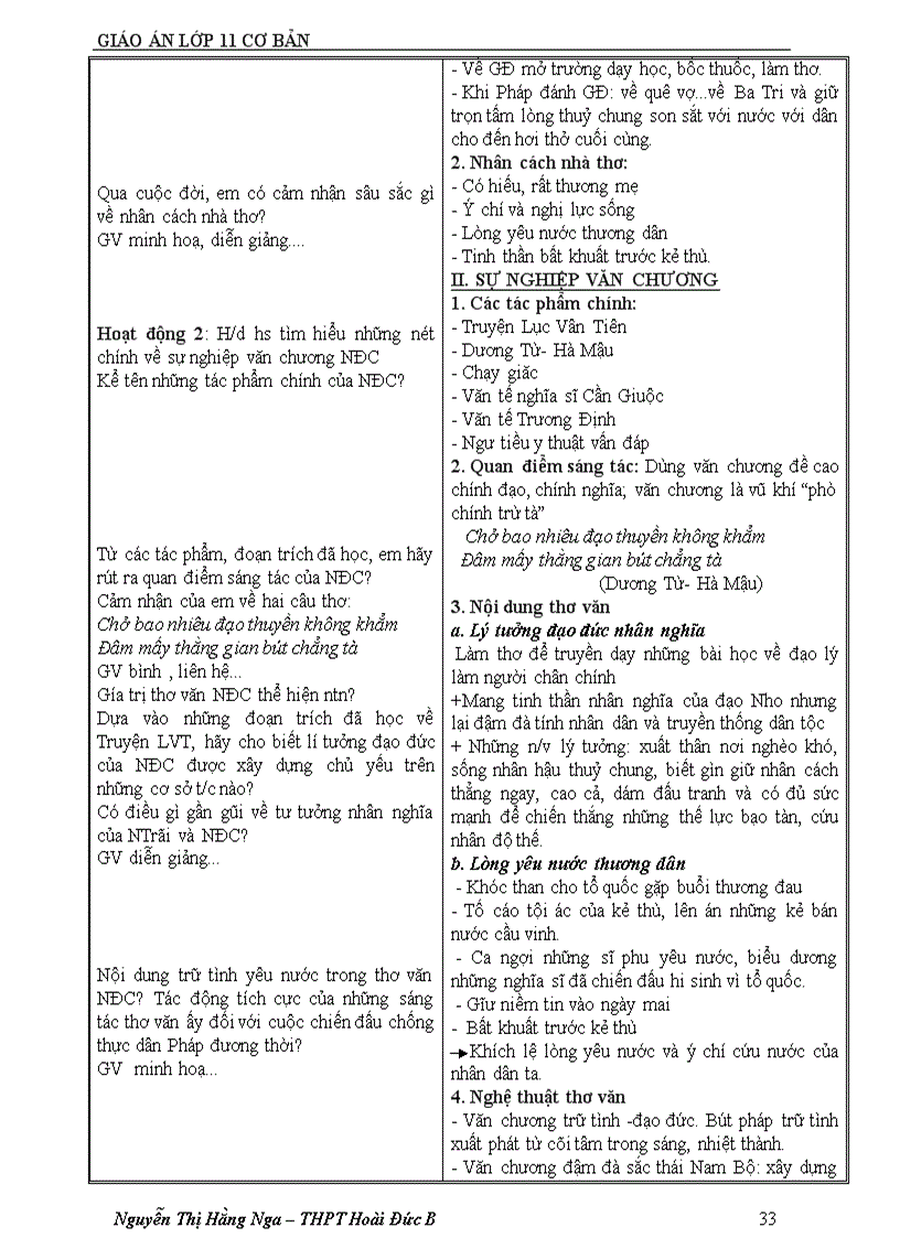 image for page Giáo án 11 cơ bản cả năm mới 1