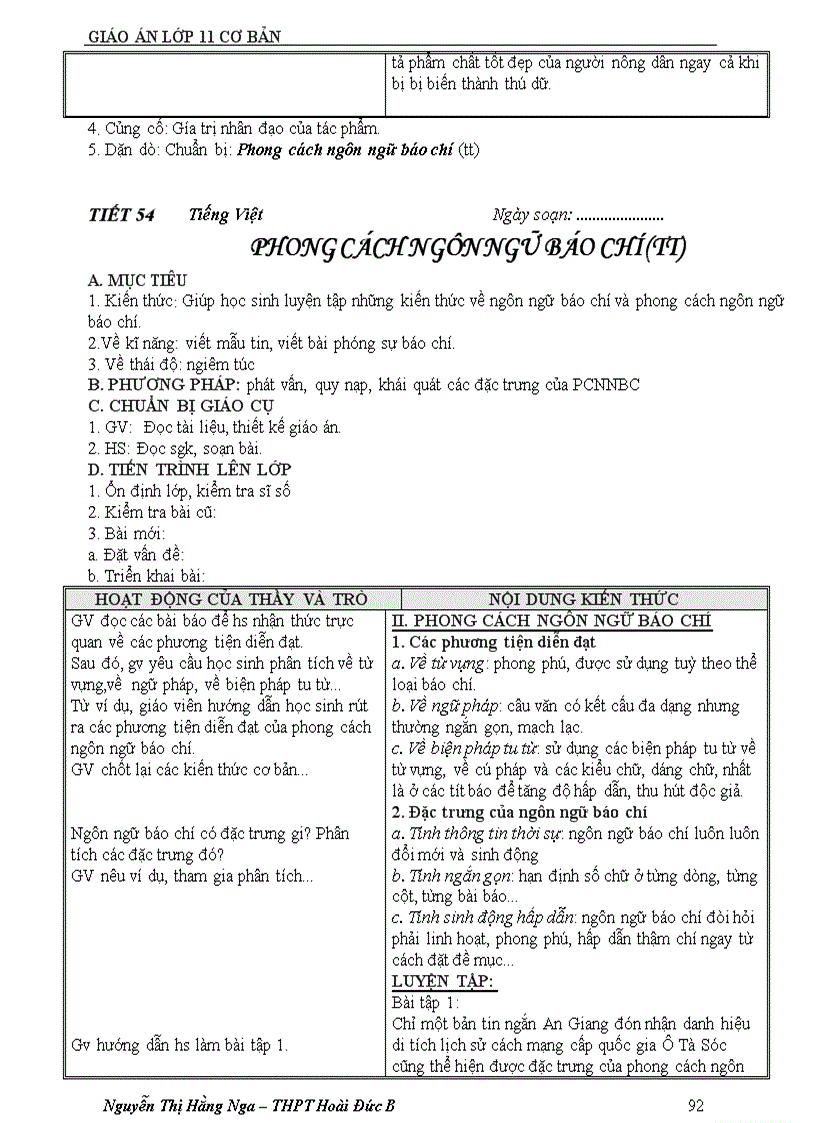 image for page Giáo án 11 cơ bản cả năm mới 1