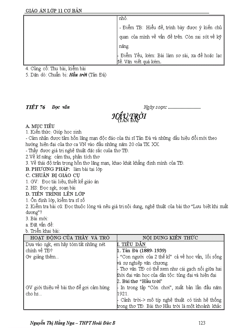 image for page Giáo án 11 cơ bản cả năm mới 1