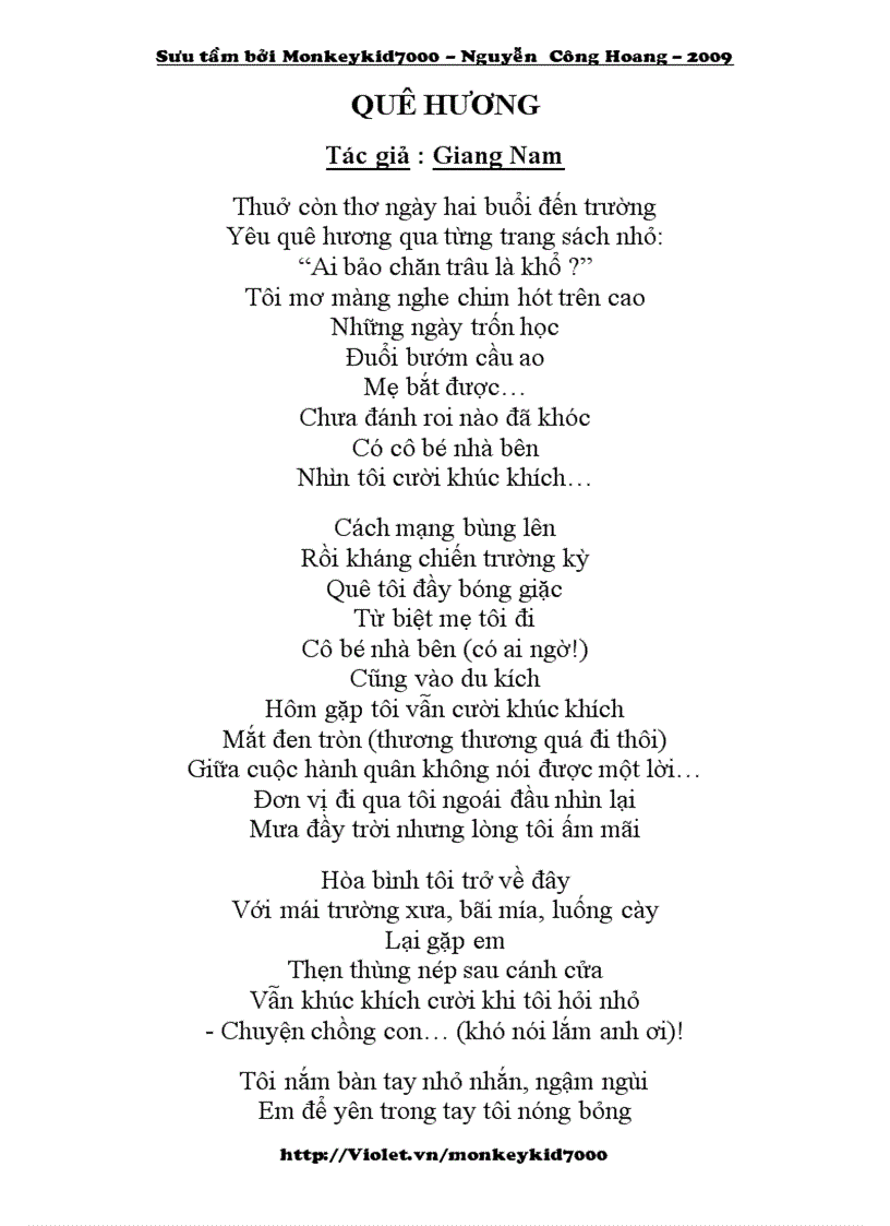 image for page Hai bài thơ tuyệt vời về quê hương