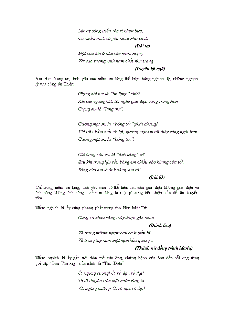 image for page Han Yong Un và Hàn Mặc Tử thơ ca của niềm im lặng