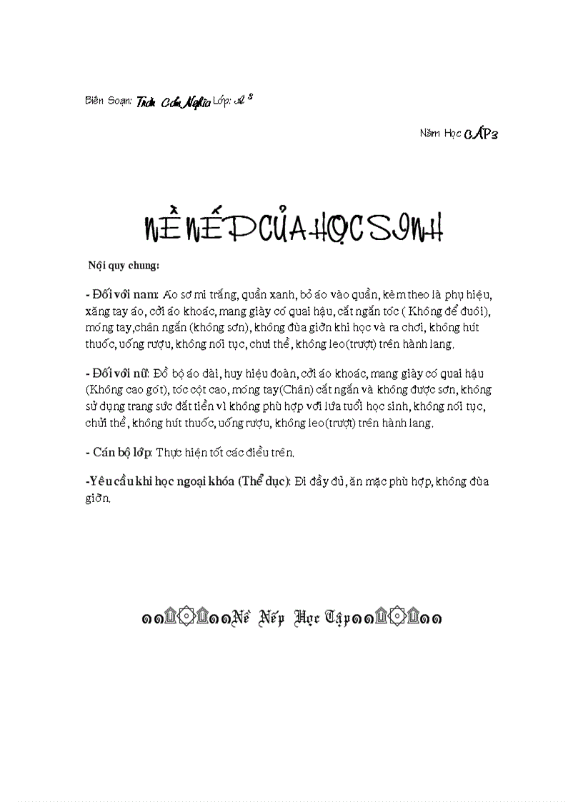 image for page Nề Nếp Học Tập Trần Cẩm Nghĩa