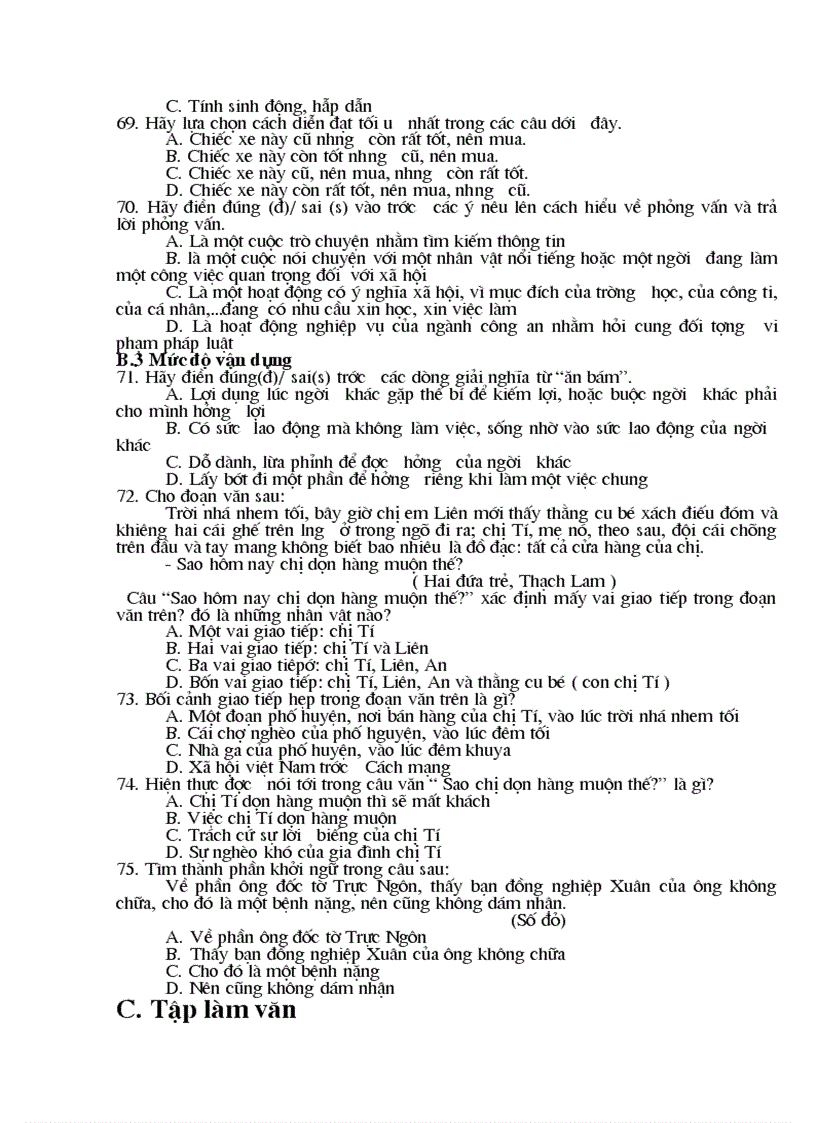 image for page Ngân hàng câu hỏi Ngữ văn 11