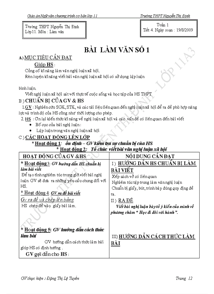 image for page Ngữ văn 11 cơ bản soạn vừa hoan thành hki1 lớp 11A3 để tt kiểm tra