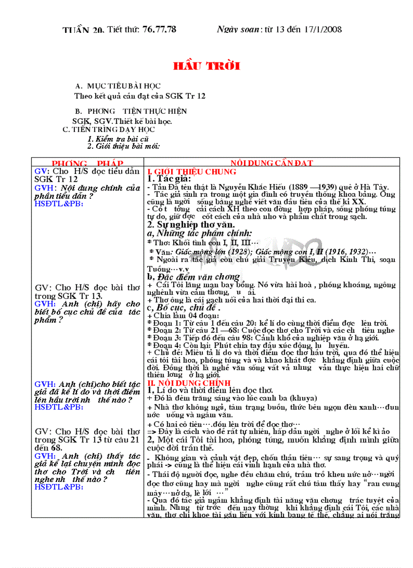 image for page Ngữ văn 11 Tuần 20