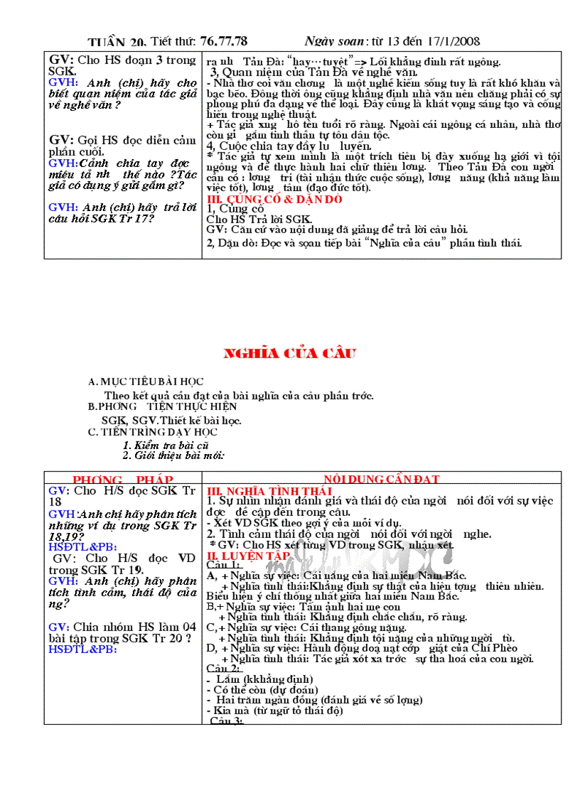 image for page Ngữ văn 11 Tuần 20