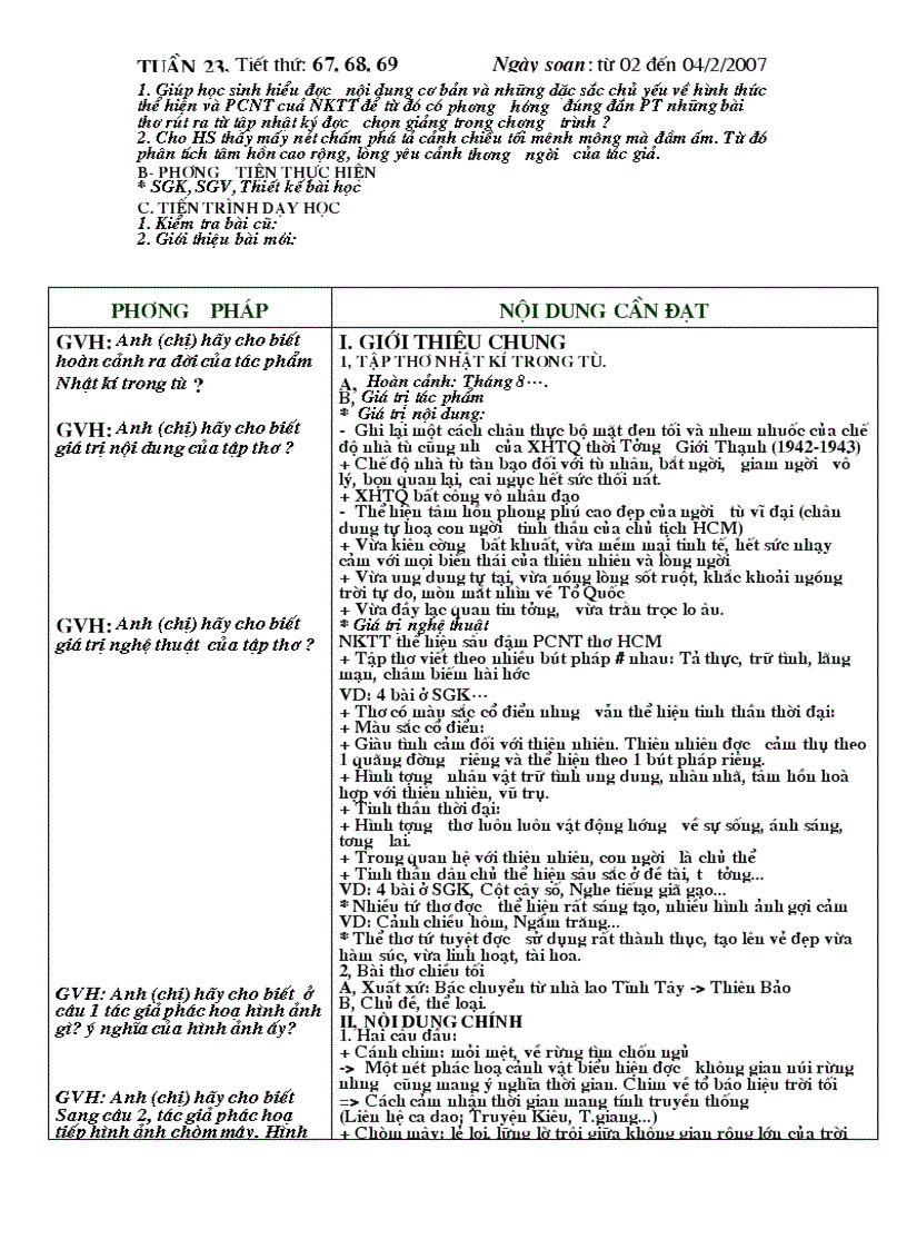 image for page Ngữ văn 11 Tuần 23