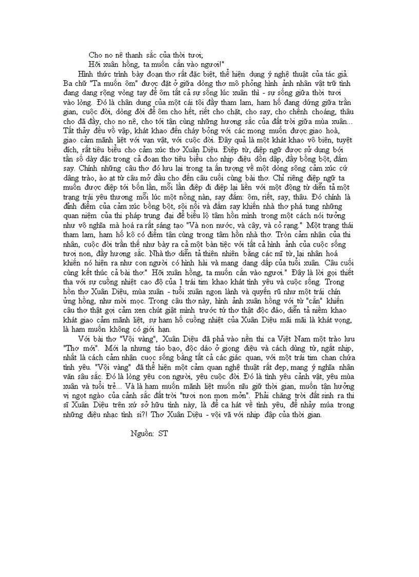 image for page Phân tích bài thơ Vội Vàng của Xuân Diệu